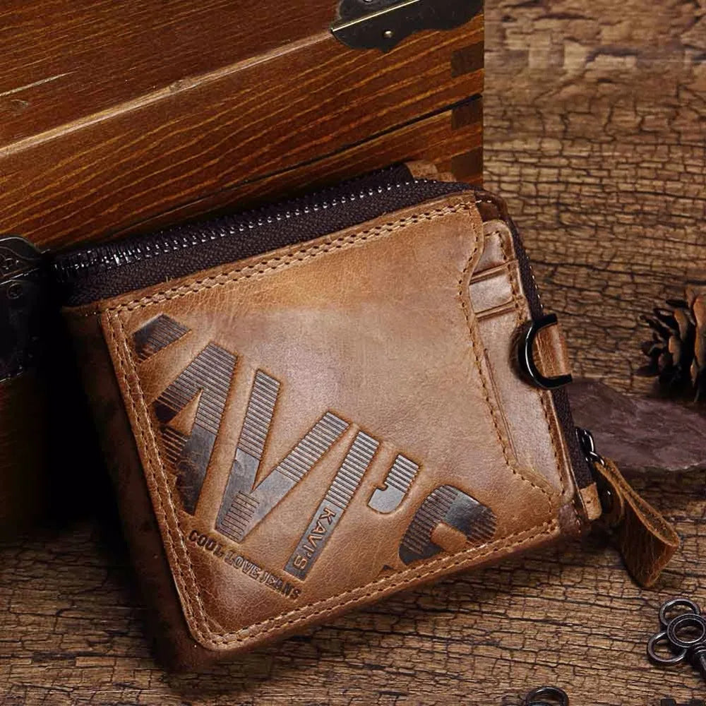 KAVIS Crazy Horse Leather Wallet