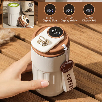 Smart Thermos Bottle with LED Temperature Display (316 Stainless Steel)