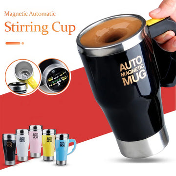 Automatic Self-Stirring Magnetic Coffee Mug (Stainless Steel, 401-500ml)