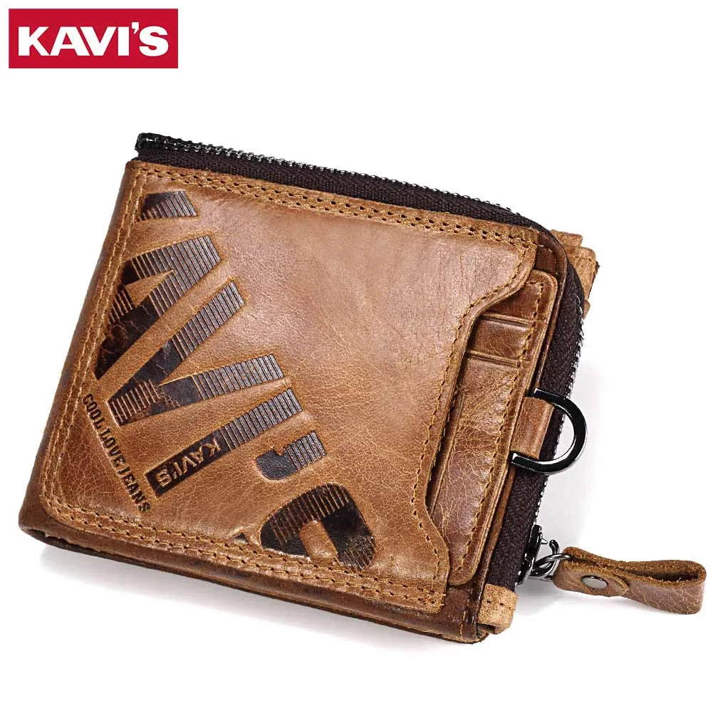 KAVIS Crazy Horse Leather Wallet